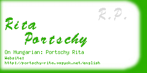 rita portschy business card